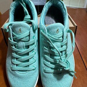 Wool Piper teal Allbirds sneakers, size 9 in box, barely worn